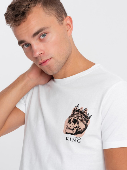 Ombre Clothing Fehér férfi póló Ombre ruházat