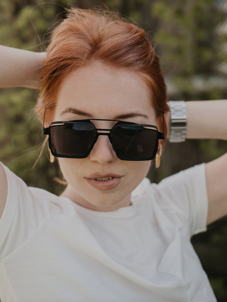 VEYREY Fekete unisex napszemüveg VeyRey Steampunk Sosrael