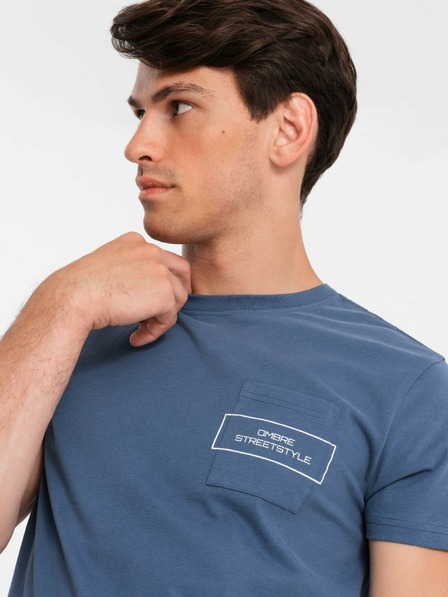 Ombre Clothing Férfi pamut póló Ombre zsebnyomtatással Ombre Streetstyle Ombre ruházat