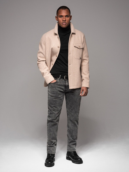 Ombre Clothing Férfi farmer nadrág egyenes szárú - fekete V1 OM-PADP-0133 Ombre Clothing