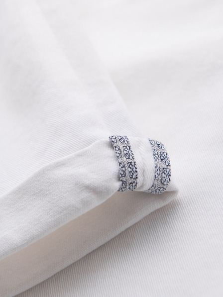 Ombre Clothing Férfi farmer rövidnadrág felhajtott szárral - fehér