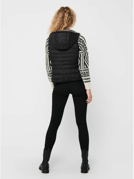 ONLY Fekete női steppelt kapucnis mellény ONLY New Tahoe