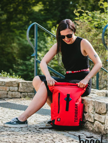 BAAGL Piros wrap hátizsák teribear piros Baagl