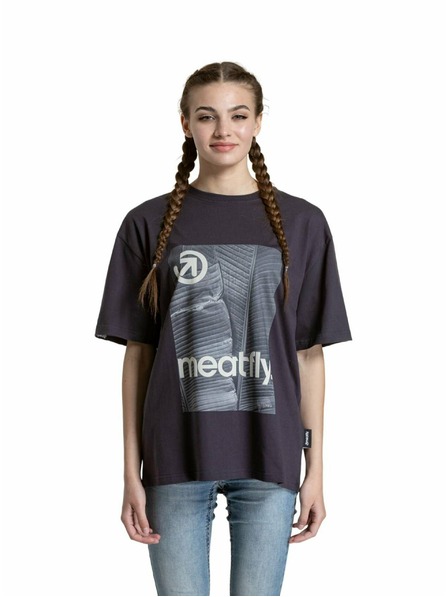 Meatfly Meatfly unisex póló Junglist Green Yellow Leaf | Szürke