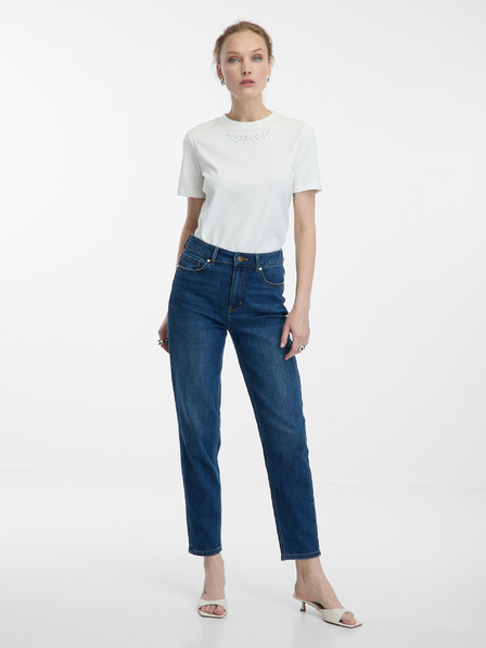 Orsay Fehér applikációs női póló ORSAY