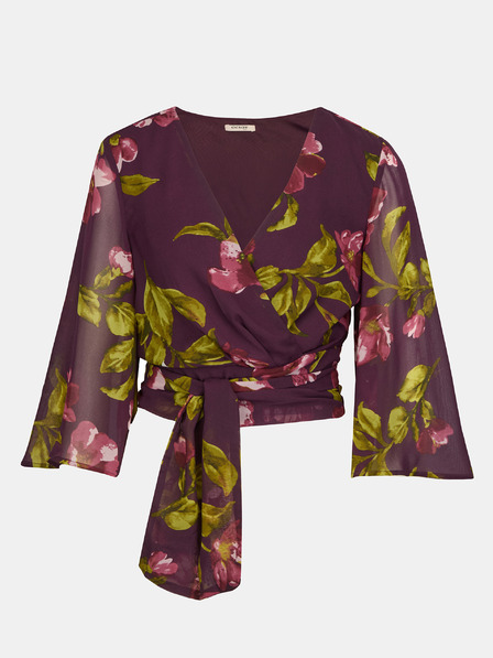 Orsay Lila virágmintás női átlapolt blúz ORSAY