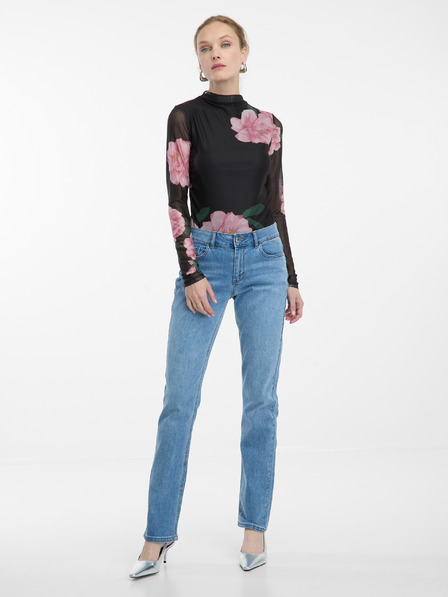 Orsay Fekete virágmintás női blúz ORSAY