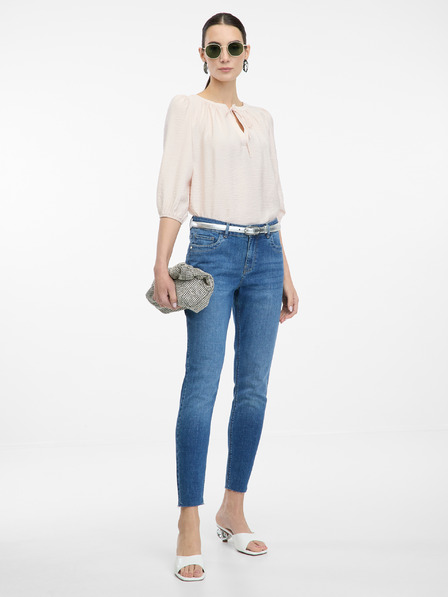 Orsay Halvány rózsaszín háromnegyedes ujjú blúz ORSAY