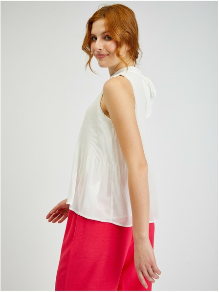 Orsay ORSAY fehér plisszírozott női blúz