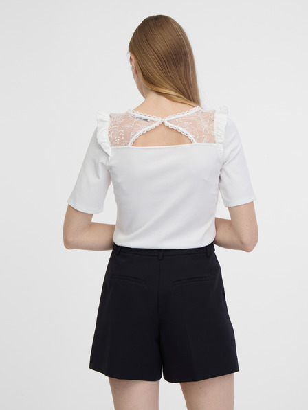 Orsay ORSAY fehér női póló hátul kivágással