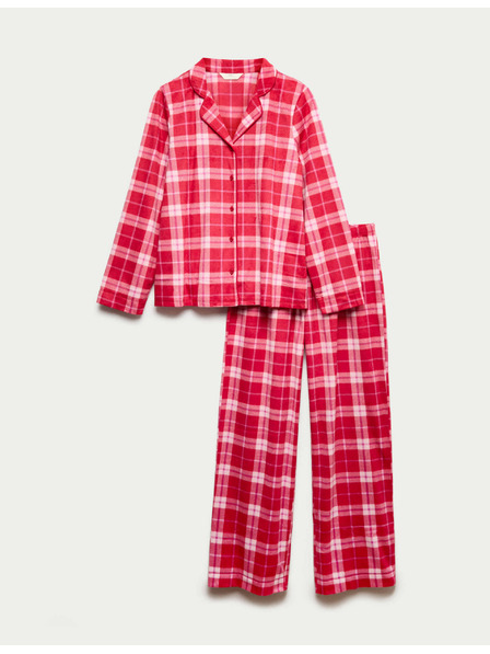 Marks & Spencer Polár pizsama szett nyomtatott mintával Marks & Spencer piros