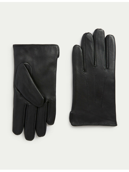 Marks & Spencer Bőr kesztyű Thermowarmth™ technológiával Marks & Spencer fekete