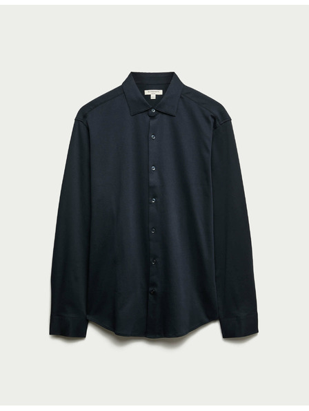 Marks & Spencer Marks & Spencer jersey pamuting, normál szabású, könnyen vasalható tengerkék