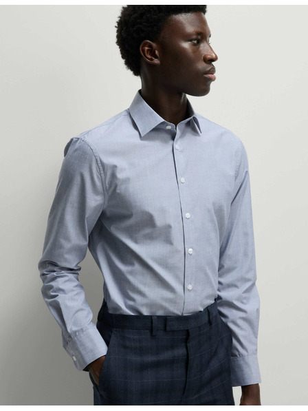 Marks & Spencer Marks & Spencer kék, 2 db-os keskeny szabású ing pamut keverékből, könnyen vasalható