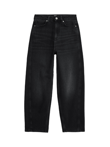 Marks & Spencer Marks & Spencer magas derekú, bokáig érő sárgarépa szárú farmer, fekete