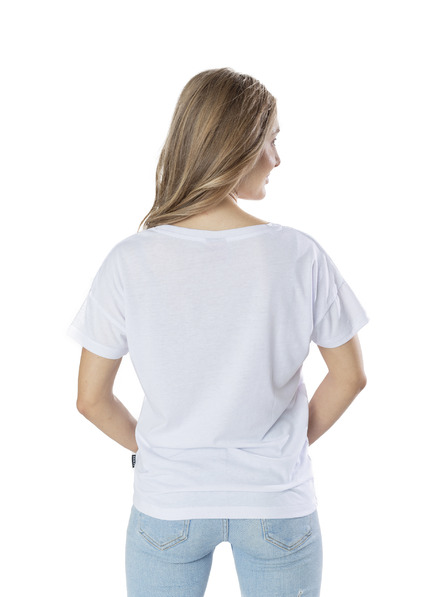 Sam 73 Fehér női nyomtatott póló SAM 73