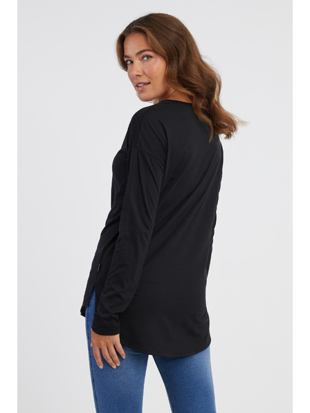 Sam 73 Fekete női hosszú ujjú póló SAM 73 Sherri