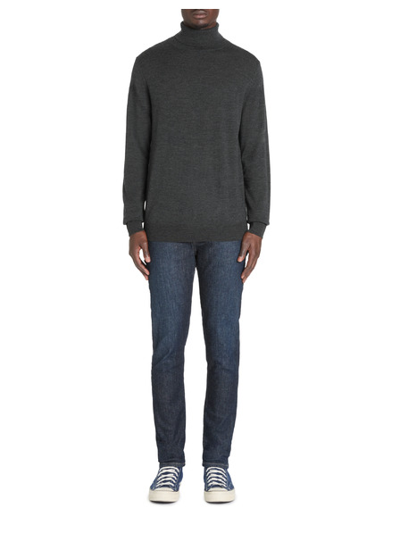 Celio Sötétszürke férfi basic garbó pulóver Celio Menos