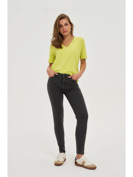 Moodo Sárga top V-nyakkivágással Moodo