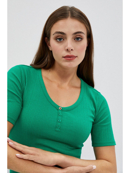 Moodo Blúz kerek nyakkivágással és gombokkal Moodo