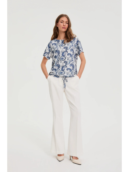 Moodo Fehér paisley mintás top Moodo