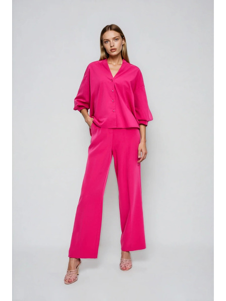 Moodo Fukszia ing ráncolt ujjakkal Moodo