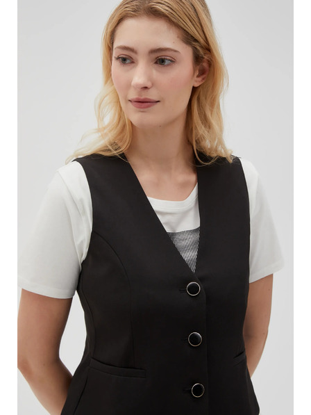 Moodo Fekete alkalmi mellény Moodo