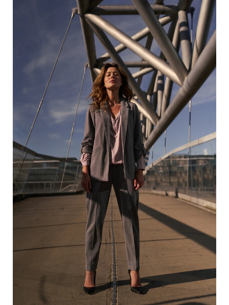 Moodo Szürke felhajtott ujjú zakó Moodo