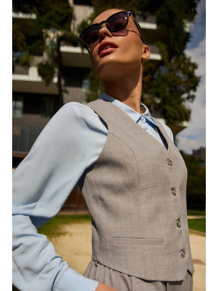 Moodo Elegáns mellény szürke Moodo