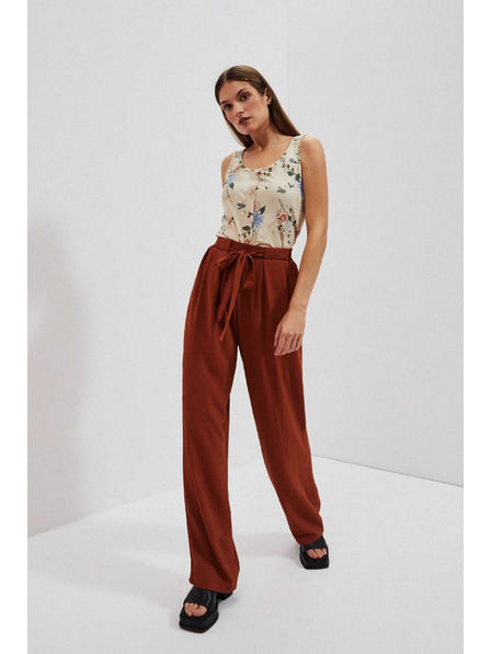 Moodo Barna bő szárú nadrág Moodo