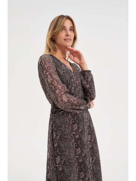 Moodo Mintás fekete ruha Moodo