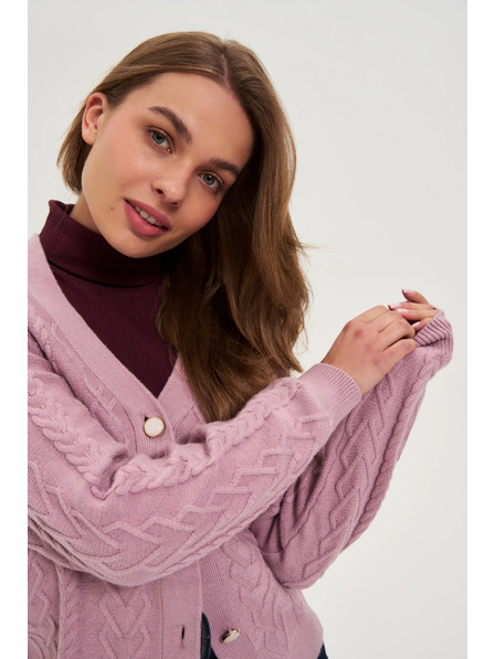 Moodo Rózsaszín kardigán Moodo