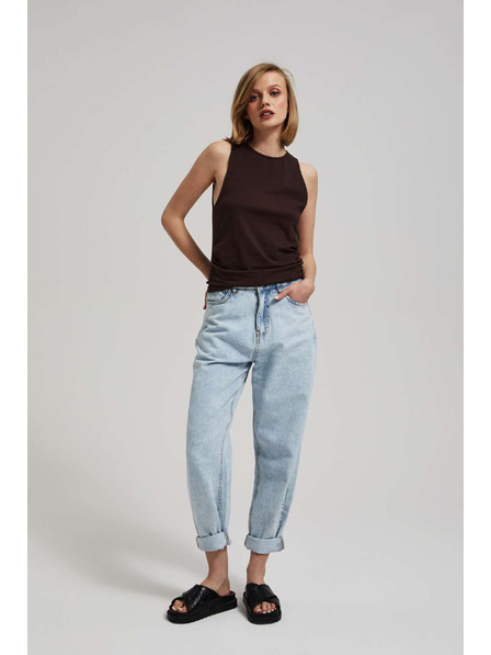 Moodo Sötétbarna felső ráncolt oldallal Moodo