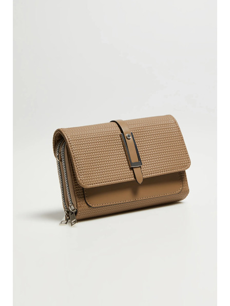 Moodo Bézs zipzáras táska Moodo