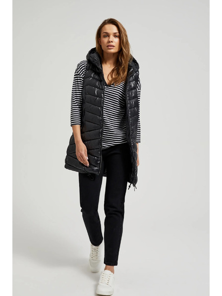 Moodo Steppelt cipzáras mellény, fekete Moodo