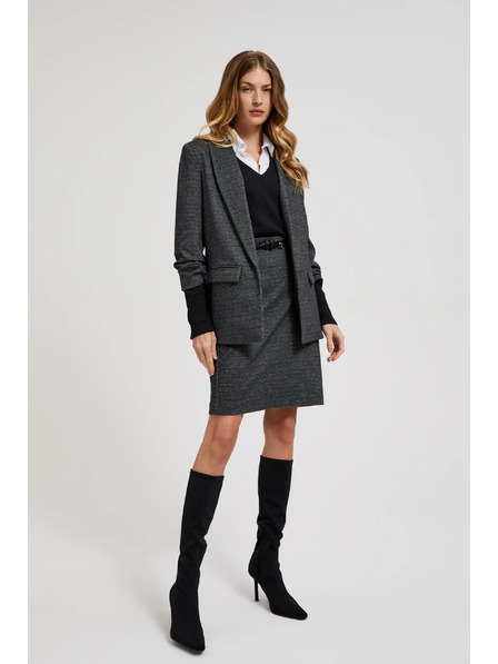 Moodo Szürke zakó ráncolt ujjal Moodo