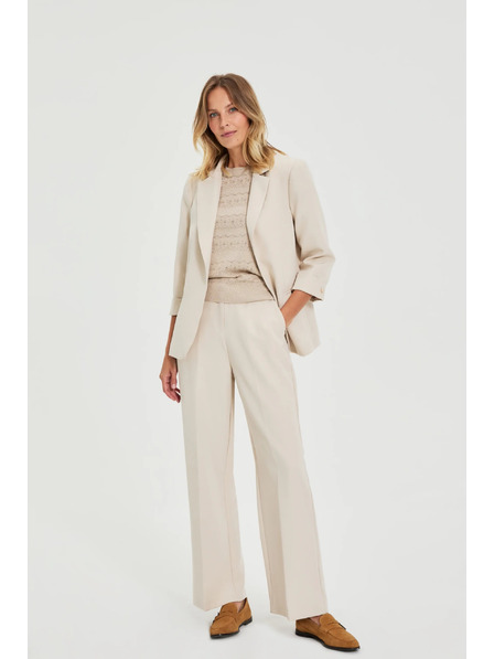 Moodo Bézs pliszírozott nadrág Moodo