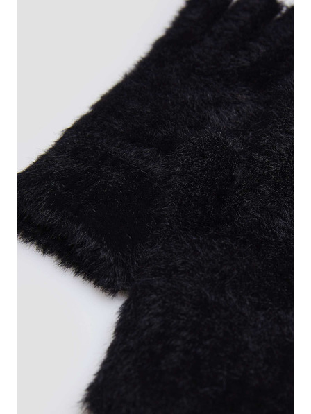 Moodo Szőrmés kesztyű fekete Moodo