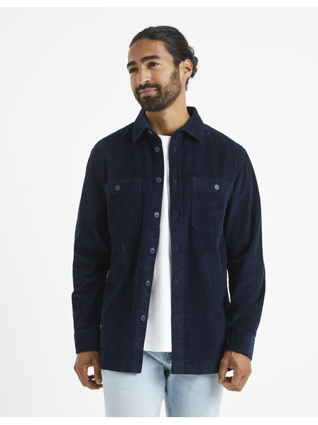 Celio Sötétkék kordbársony ing Celio Vavelour