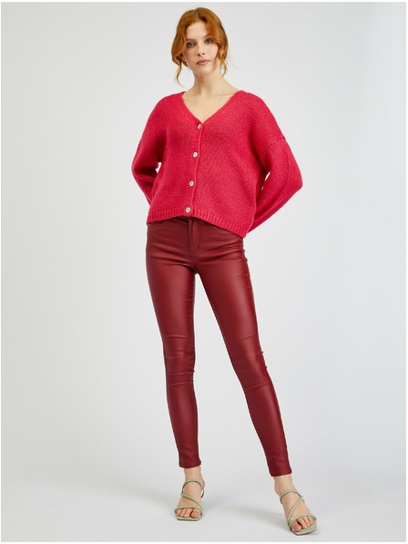 Orsay ORSAY sötétrózsaszín lezser női kardigán