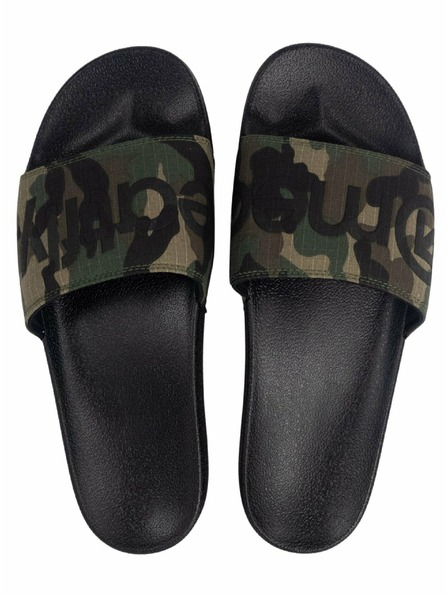 Meatfly Meatfly férfi papucs Hudson Black Camo Ripstop