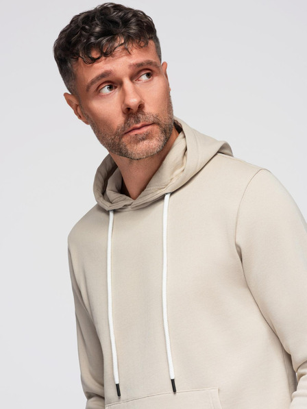 Ombre Clothing Férfi melegítő szett pulóver + regular fit nadrág - bézs V1 Z120 Ombre Clothing