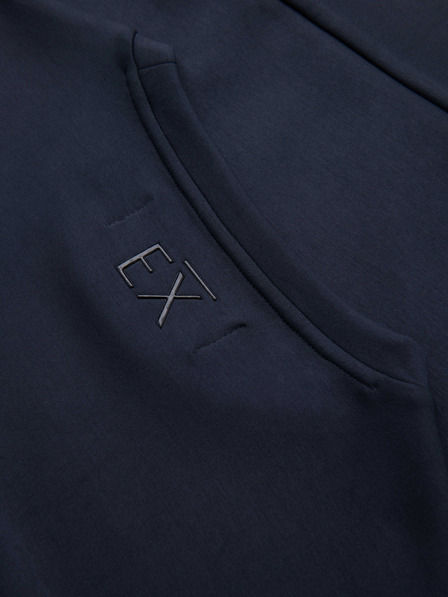 Ombre Clothing Férfi pulóver fényes mellnyomattal - sötétkék V4 OM-SNBC-0199 Ombre Clothing