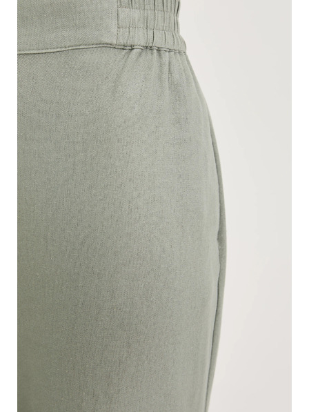 Moodo Lenvászon keverék nadrág olivazöld Moodo