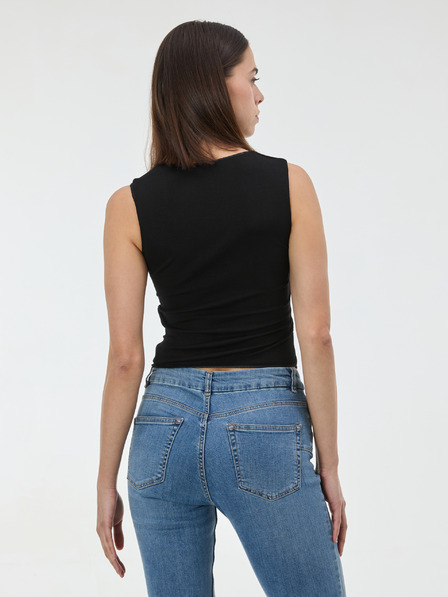 Orsay ORSAY Fekete női top fodrokkal