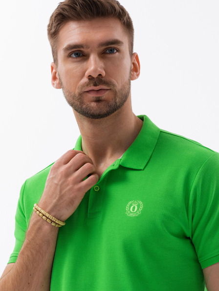 Ombre Clothing Zöld férfi alapvető póló póló Ombre ruházat