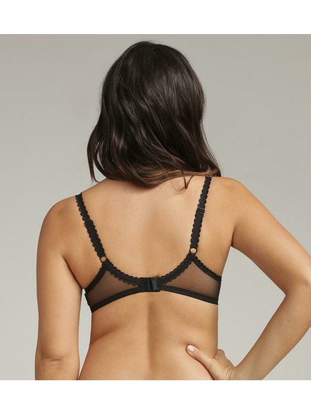 Playtex PLAYTEX RCS FLOWER ELEGANCE UNDERWIRE BRA - Női csipkés elülső záras melltartó - fekete