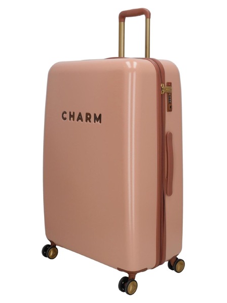 Charm London Utazási bőrönd Charm London Capetown L Pink