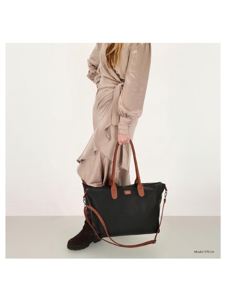 Charm London Válltáska Charm London Buckingham 23816 Black Cognac