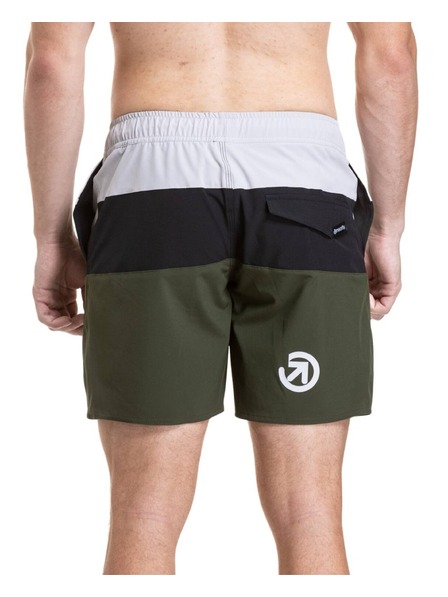 Meatfly Meatfly férfi fürdőnadrág Keith Boardshorts 17" Olive / Black / Quiet Gray